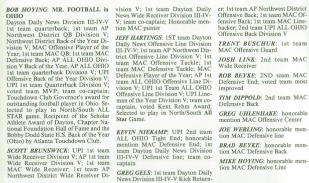 1990 SH Football Awards