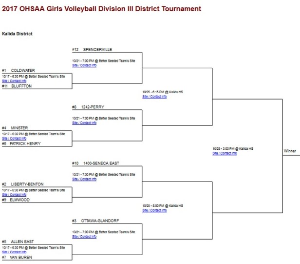2017 Girls VB District - Kalida