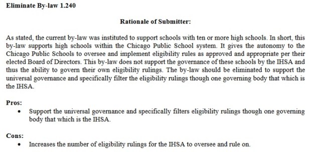IHSA Chicago by-law