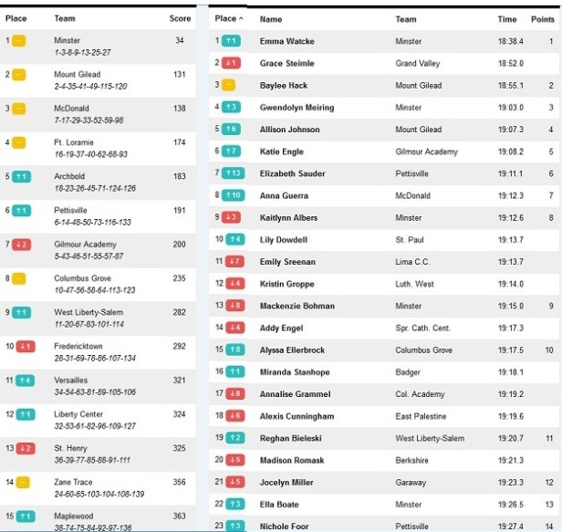 State D III Girls Cross Country