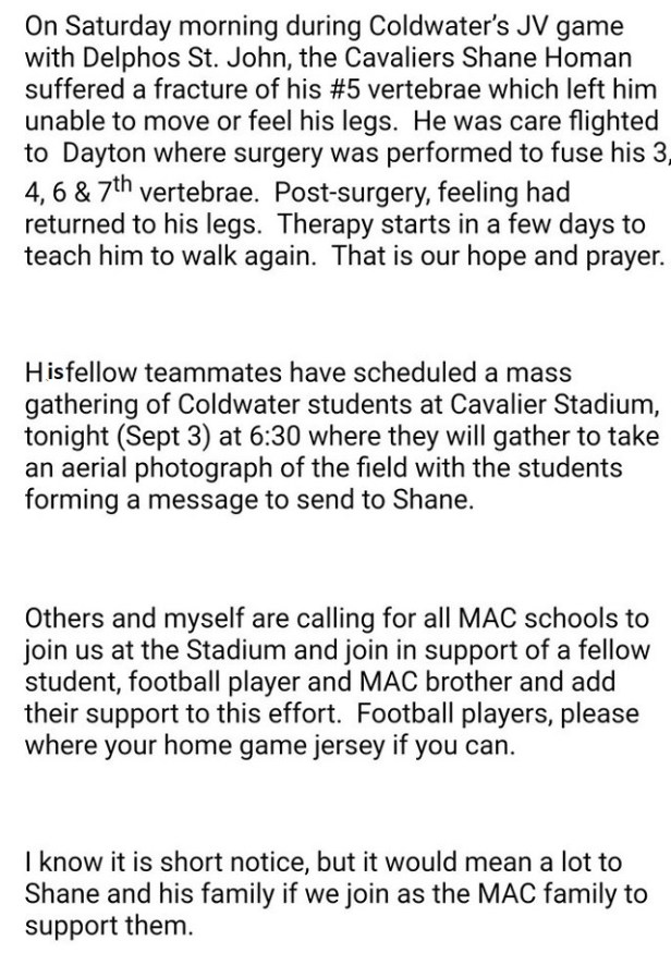 Shane Homan statement