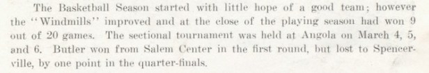 1936-37 Butler Boys Basketball write up