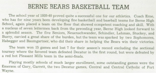 1940 Berne HS Bears 1