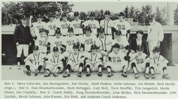 1972 South Adams Baseball team