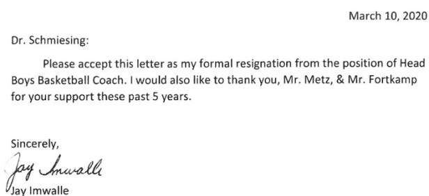 Jay Imwalle resign