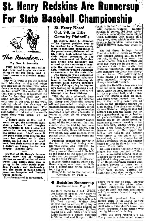 1945 SH Baseball Class B article