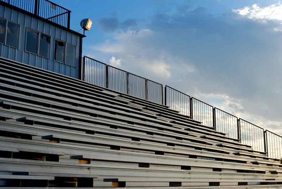 empty football stands